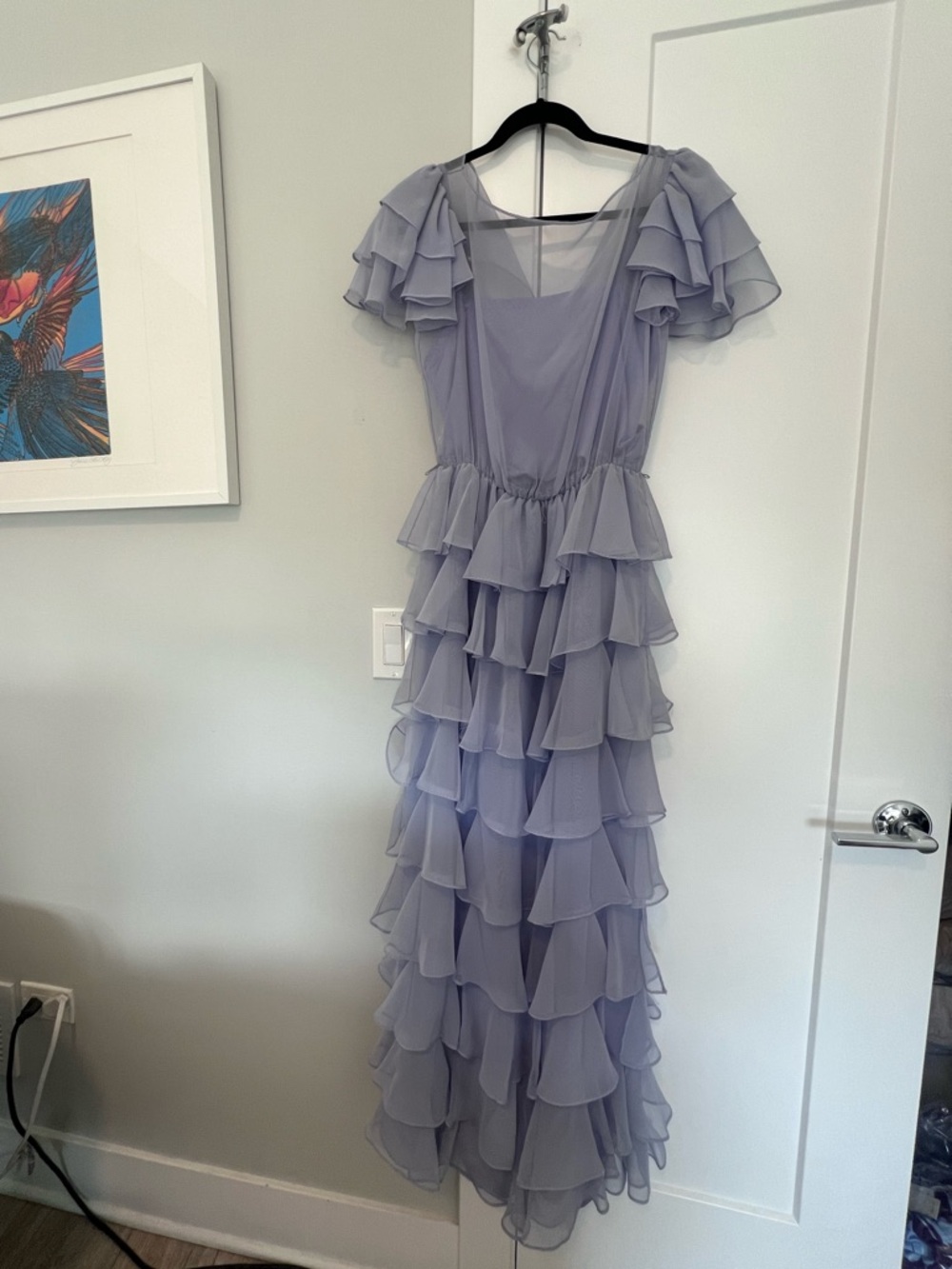 Vintage Lavender Ruffle Tiered Maxi Dress - Elegant Women’s Occasion Dress